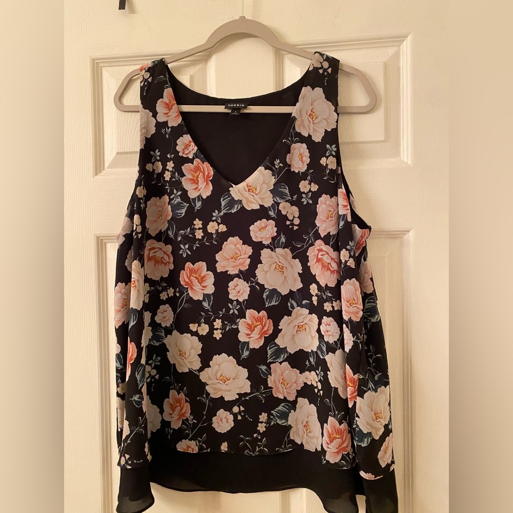 Torrid Black and Pink Tank Top